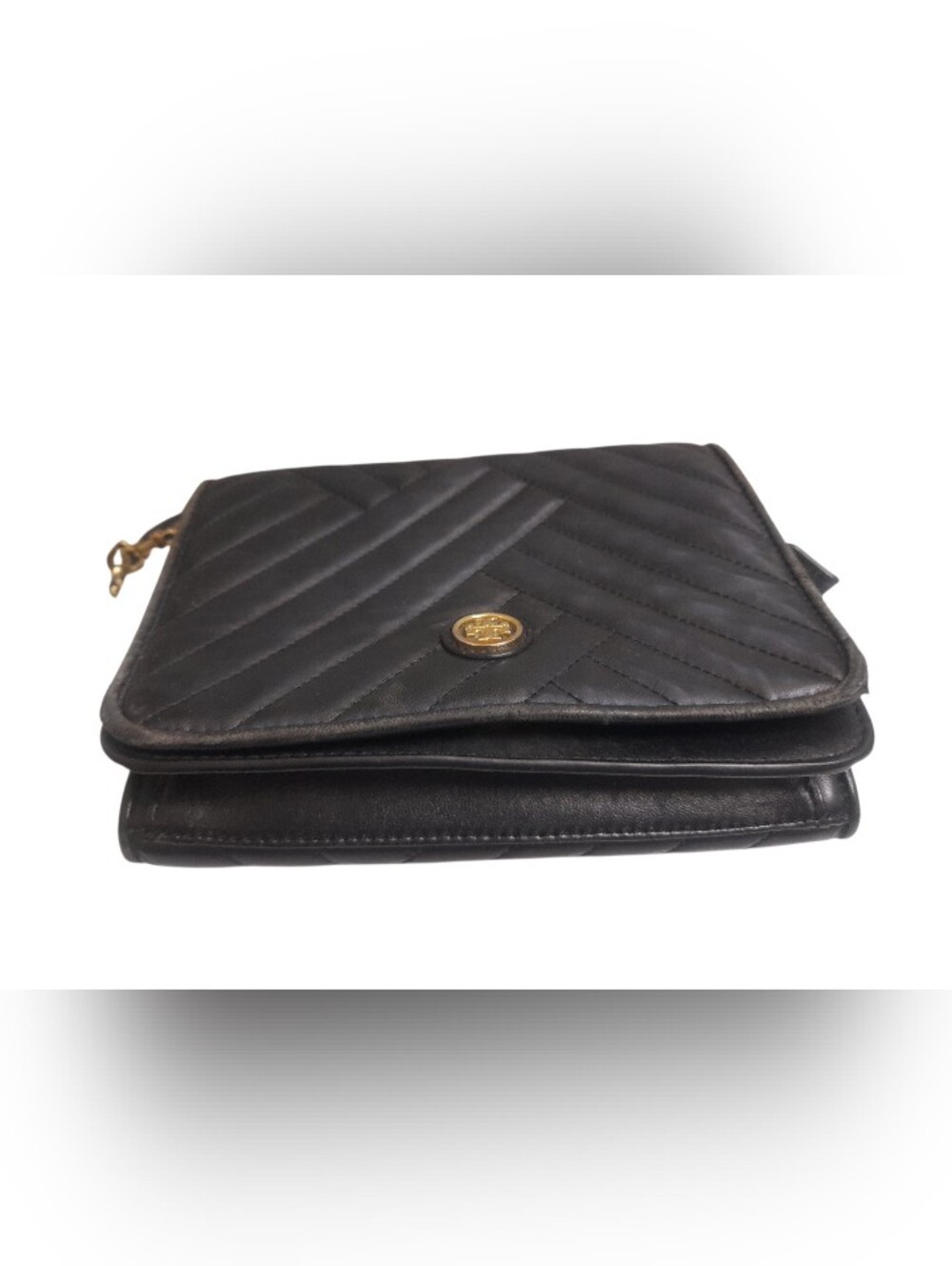 Tory Burch Black Quilted Leather Chain Shoulder Crossbody Bag - Picture 2 of 16
